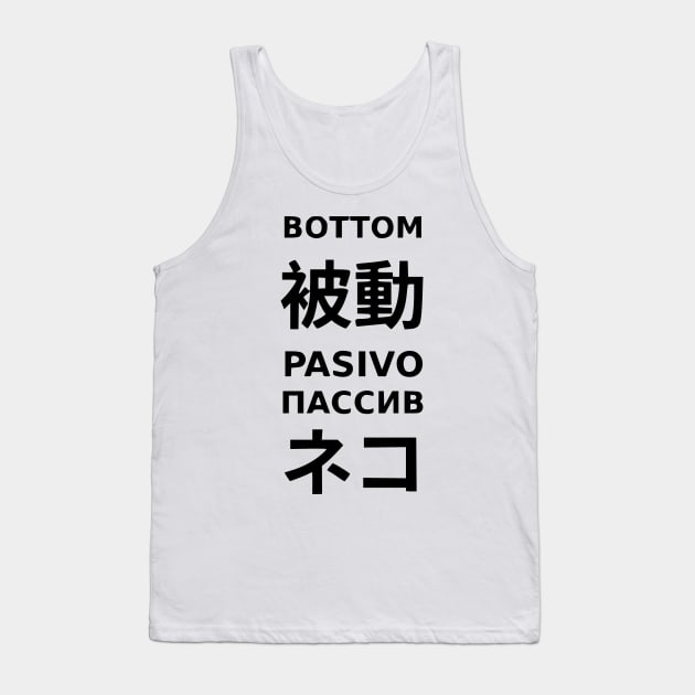 "Bottom" In Different Languages Tank Top by dikleyt